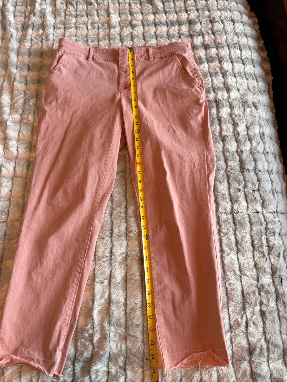 LOFT Dusty Rose Frayed Edge Chino Type Pants